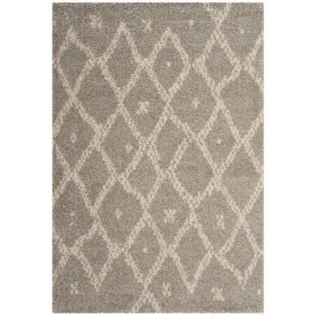 Safavieh 4 x 6 ft. Arizona Shag Power Loomed Rug, Small Rectangle - Grey and Ivory ASG747D-4
